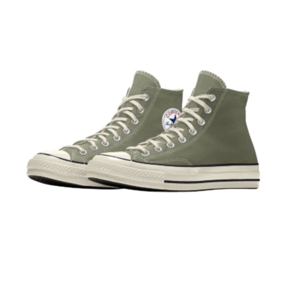 sage green high top converse